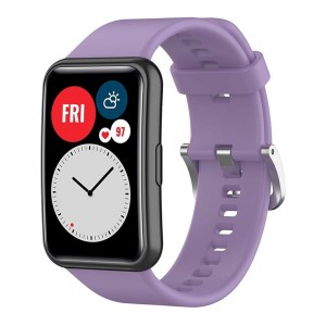 Nettech Huawei Watch Fit Mini Uyumlu Silikon Kordon (Mor) NT-96835