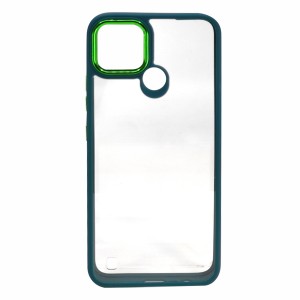 Nettech Realme C21Y Uyumlu Kamera Metal Çerçeve Seri Arka Koruma Kılıf (Yeşil) NT-96967