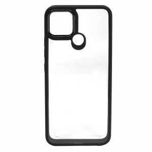 Nettech Realme C21Y Uyumlu Kamera Metal Çerçeve Seri Arka Koruma Kılıf (Siyah) NT-96964