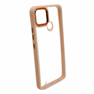 Nettech Realme C21Y Uyumlu Kamera Metal Çerçeve Seri Arka Koruma Kılıf (Pembe) NT-96966