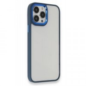 Nettech Apple iPhone 13 Pro Max Uyumlu Soft Akrilik Seri Arka Koruma Kılıf (Mavi) NT-93702
