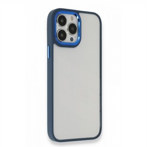 Nettech Apple iPhone 13 Pro Uyumlu Soft Akrilik Seri Arka Koruma Kılıf (Mavi) NT-93705