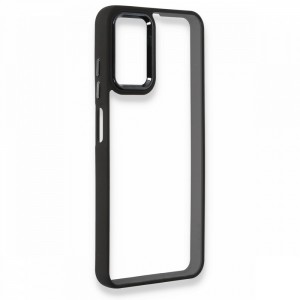 Nettech Samsung Galaxy A22 4G Uyumlu Soft Akrilik Seri Arka Koruma Kılıf (Siyah) NT-93718