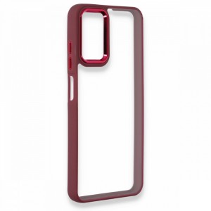 Nettech Samsung Galaxy A22 4G Uyumlu Soft Akrilik Seri Arka Koruma Kılıf (Kırmızı) NT-93722