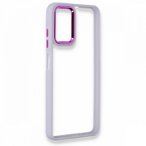 Nettech Samsung Galaxy A22 4G Uyumlu Soft Akrilik Seri Arka Koruma Kılıf (Lila) NT-93720