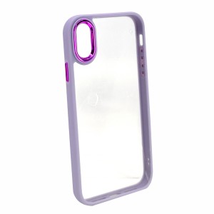 Nettech Apple iPhone XR Uyumlu Soft Akrilik Seri Arka Koruma Kılıf (Lila) NT-93710