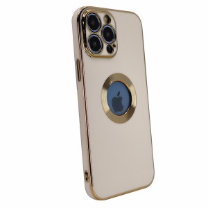 Nettech Apple iPhone 13 Pro Max Uyumlu Halkalı Logo Seri Arka Koruma Kılıf (Rose Gold) NT-97170