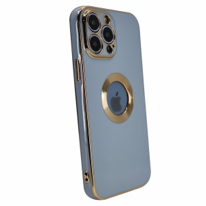 Nettech Apple iPhone 13 Pro Max Uyumlu Halkalı Logo Seri Arka Koruma Kılıf (Mavi) NT-97172
