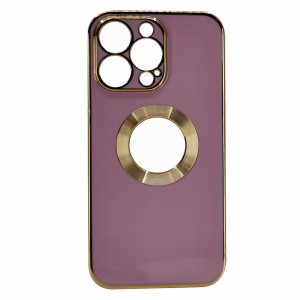 Nettech Apple iPhone 13 Pro Uyumlu Halkalı Logo Seri Arka Koruma Kılıf (Pembe) NT-97168