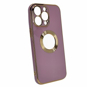 Nettech Apple iPhone 13 Pro Uyumlu Halkalı Logo Seri Arka Koruma Kılıf (Pembe) NT-97168