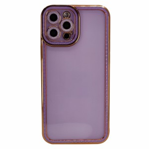 Nettech Apple iPhone 12 Pro Max Uyumlu Lüx Kristal Seri Arka Koruma Kılıf (Mor) NT-97107