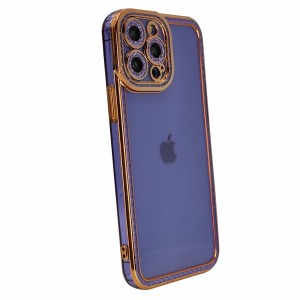 Nettech Apple iPhone 13 Pro Max Uyumlu Lüks Seri Arka Koruma Kılıf (Mor) NT-97102