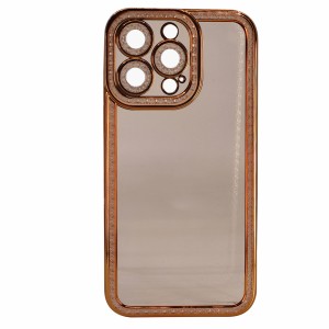 Nettech Apple iPhone 13 Pro Uyumlu Lüx Kristal Seri Arka Koruma Kılıf (Pembe) NT-97096
