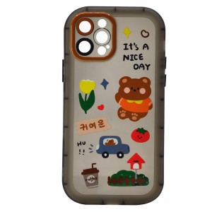Nettech Apple iPhone 12 Pro Uyumlu Gif Seri Arka Koruma Kılıf (Siyah) NT-97247