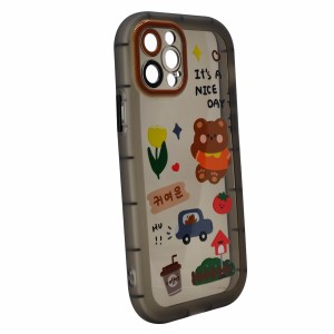 Nettech Apple iPhone 12 Pro Uyumlu Gif Seri Arka Koruma Kılıf (Siyah) NT-97247