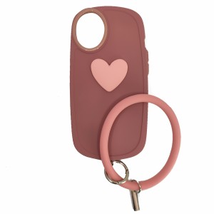 Nettech Apple iPhone 13 Uyumlu Halka Bilekli Nano Seri Arka Koruma Kılıf (Pembe) NT-97311