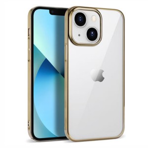 Nettech Apple iPhone 14 Uyumlu Pixel Seri Arka Koruma Kılıf (Gold) NT-97387