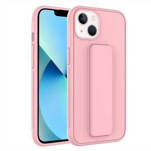 Nettech Apple iPhone 14 Plus Uyumlu Qstand Seri Arka Koruma Kılıf (Pembe) NT-97348
