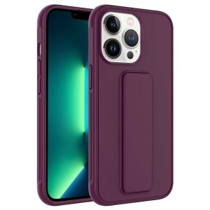 Nettech Apple iPhone 14 Pro Uyumlu Qstand Seri Arka Koruma Kılıf (Mor) NT-97364