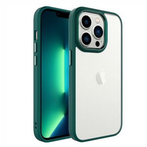 Nettech Apple iPhone 14 Pro Uyumlu Krom Seri Arka Koruma Kılıf (Yeşil) NT-97399