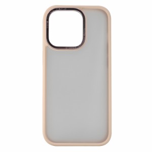 Nettech Apple iPhone 14 Pro Uyumlu Kamera Metal Çerçeve Seri Arka Koruma Kılıf (Pembe) NT-96767