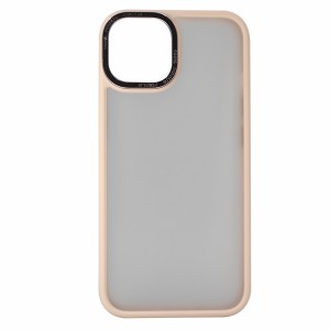 Nettech Apple iPhone 14 Uyumlu Kamera Metal Çerçeve Seri Arka Koruma Kılıf (Pembe) NT-96791