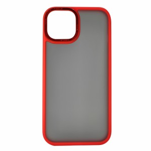 Nettech Apple iPhone 14 Uyumlu Kamera Metal Çerçeve Seri Arka Koruma Kılıf (Kırmızı) NT-96786