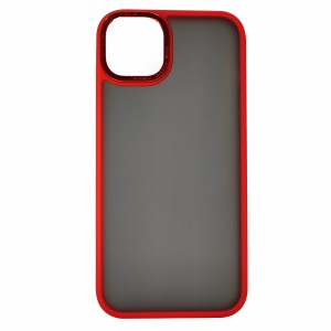 Nettech Apple iPhone 14 Plus Uyumlu Kamera Metal Çerçeve Seri Arka Koruma Kılıf (Kırmızı) NT-96778