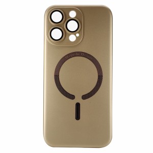 Nettech Apple iPhone 14 Pro Max Uyumlu Lüx MagSafe Arka Koruma Kılıf (Sarı) NT-96895