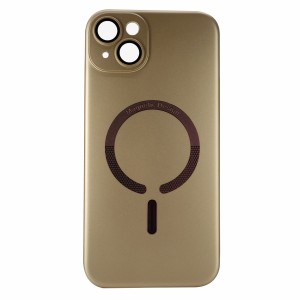 Nettech Apple iPhone 14 Plus Uyumlu Lüx MagSafe Arka Koruma Kılıf (Sarı) NT-96905