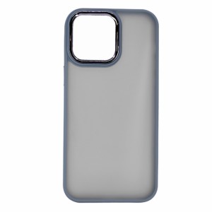Nettech Apple iPhone 14 Pro Max Uyumlu Metal Kamera Çerçeveli Arka Koruma Kılıf (Füme) NT-97552