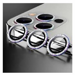 Nettech Apple iPhone 14 Pro Max Uyumlu Diamond Taşlı Model Kamera Cam Koruyucu (Gökkuşağı) NT-97515