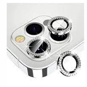 Nettech Apple iPhone 14 Pro Max Uyumlu Diamond Taşlı Model Kamera Cam Koruyucu (Gri) NT-97517