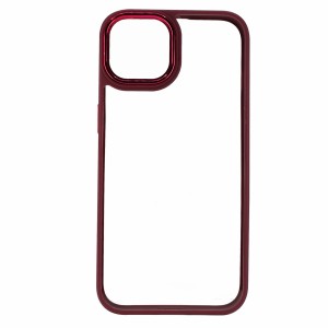 Nettech Apple iPhone 14 Uyumlu Soft Akrilik Seri Arka Koruma Kılıf (Mürdüm) NT-97702
