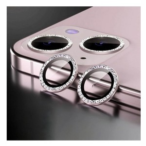 Nettech Apple iPhone 14 Pro Max Uyumlu Diamond Taşlı Model Kamera Cam Koruyucu (Pembe) NT-98362
