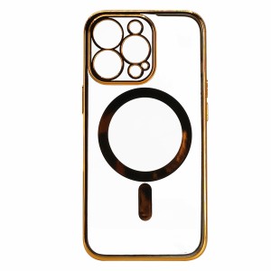 Nettech Apple iPhone 13 Pro Uyumlu Orjin Case MagSafe Manyetik Arka Koruma Kılıf (Gold) NT-98399
