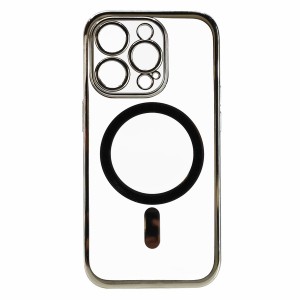 Nettech Apple iPhone 14 Pro Uyumlu Orjin Case MagSafe Manyetik Arka Koruma Kılıf (Gümüş) NT-98395