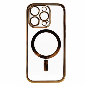 Nettech Apple iPhone 14 Pro Uyumlu Orjin Case MagSafe Manyetik Arka Koruma Kılıf (Gold) NT-98394