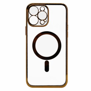 Nettech Apple iPhone 13 Pro Max Uyumlu Orjin Case MagSafe Manyetik Arka Koruma Kılıf (Gold) NT-98396