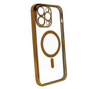 Nettech Apple iPhone 13 Pro Max Uyumlu Magsafe Arka Koruma Kılıf (Gold) NT-98396