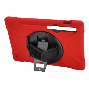 Nettech Samsung Galaxy T970 Tab S7 Plus 12.4 İnc Uyumlu Sport Seri Arka Koruma (Kırmızı) NT-95977