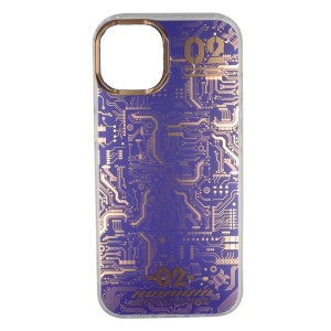 Nettech Apple iPhone 14 Uyumlu Motifli Arka Koruma Kılıf (Mor) NT-96869