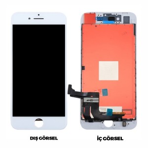 Teknonet Apple iPhone 8 Plus Uyumlu Org Lcd+Dokunmatik+Çıtalı (Beyaz) VR-6045