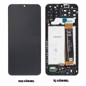 Teknonet Samsung Galaxy A13 Uyumlu Org Lcd+Dokunmatik+Çıtalı (Siyah) NT-98539