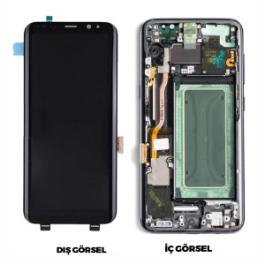 Teknonet Samsung Galaxy G950 S8 Uyumlu Revize Lcd+Dokunmatik+Çıtalı (Siyah) NT-98452