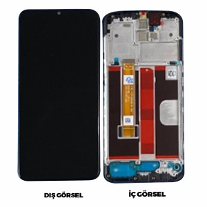 Teknonet Oppo A74 Uyumlu Org Lcd+Dokunmatik+Çıtalı (Siyah) NT-98365
