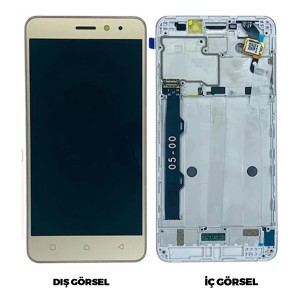 Teknonet Lenovo K6 Uyumlu Org Lcd+Dokunmatik+Çıtalı (Gold) NT-97837