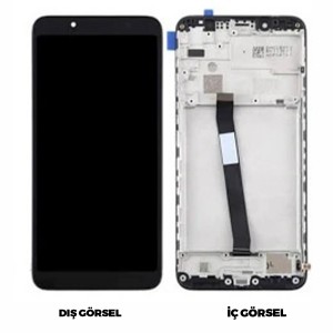 Teknonet Xiaomi Redmi 7A Uyumlu Org Lcd+Dokunmatik+Çıtalı (Siyah) NT-97835