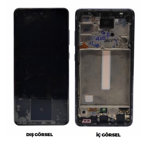 Teknonet Samsung Galaxy A52 Uyumlu Org Lcd+Dokunmatik+Çıtalı (Mor) NT-97318