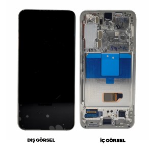 Teknonet Samsung Galaxy S22 Ultra Uyumlu Org Lcd+Dokunmatik+Çıtalı (Beyaz) NT-97015